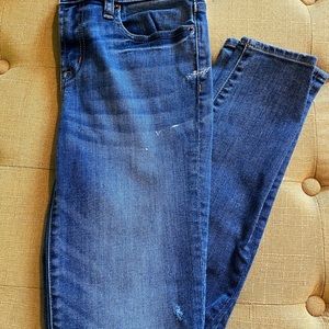 Womens J.Crew Size 25 Paint Chop Stretch Jeans